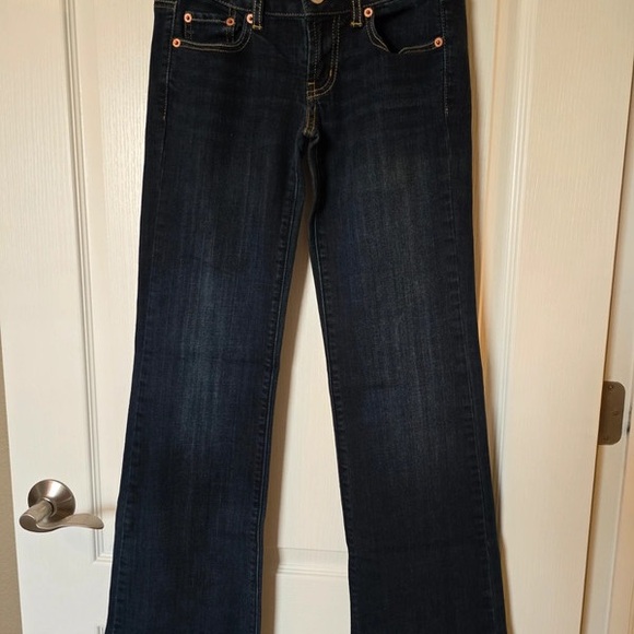 American Eagle Outfitters Dark Blue Straight Leg Jeans - Picture 1 of 4